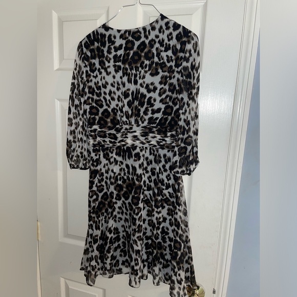 New Diane Von Furstenberg Snow- Cheetah A-line Silk dress ✨Sz 4 - Picture 11 of 12
